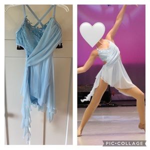 Kelle light blue lyrical costume, size CL Large Child